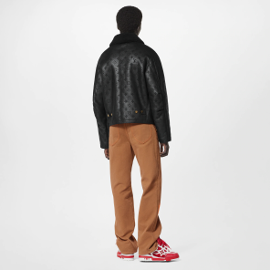 Louis Vuitton Shearling Embossed Monogram Jacket